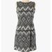 J. Crew Dresses | J.Crew Black Beige Tribal Print Empire Waist Dress | Color: Black/White | Size: 8