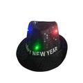 The Electric Mammoth LED Light Up Flashing Fedora Hat - black - 1