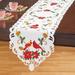 The Holiday Aisle® Kissing Cardinals Table Topper Polyester in Red/White | 13.5 D in | Wayfair 1CF1B69D3603417496D567BB94274BD9