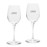 James Madison Dukes 2-Piece 12oz. Luigi Bormioli Titanium White Wine Glass Set