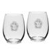 South Dakota Coyotes 2-Piece 15oz. Stemless Wine Glass Set