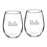 UCLA Bruins 2-Piece 21oz. Stemless Wine Glass Set