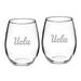 UCLA Bruins 2-Piece 21oz. Stemless Wine Glass Set