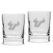 South Florida Bulls 2-Piece 11.75oz. Square Double Old Fashioned Glass Set