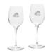 Delaware Fightin' Blue Hens 2-Piece 12oz. Luigi Bormioli Titanium White Wine Glass Set