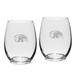 Kent State Golden Flashes 2-Piece 15oz. Stemless Wine Glass Set