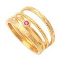 'Gold-Plated Cubic Zirconia Stacking Rings (Set of 4)'