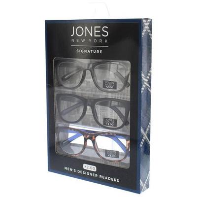 Jones New York Mens 3-pc. Reading Glasses