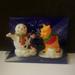 Disney Holiday | Nib Pooh & Piglet Salt/Pepper Shakers Vintage | Color: Red/Yellow | Size: 4" 3 1/2 "