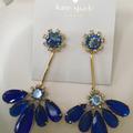 Kate Spade Jewelry | Kate Spade Beautiful Earrings | Color: Blue/Gold | Size: Large