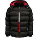 Mens Puffer Jacket Coat Detachable Hooded Quilted Padded Lined Winter Warm New (Large, Black)