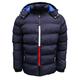Mens Puffer Jacket Coat Detachable Hooded Quilted Padded Lined Winter Warm New (Medium, Navy)