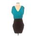 Express Cocktail Dress - Mini: Black Color Block Dresses - Women's Size Small