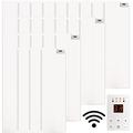 MYLEK Panel Heater Radiator Wifi Smart App Electric 1500W With Thermostat - Wall Mounted or Floor Standing Lot 20 Compliant - Bathroom IP24 Rated - for Homes, Offices and More (1.5KW)