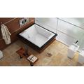 Malibu Home Pismo 72" x 60" Drop In Soaking Acrylic Bathtub Acrylic in White | 22 H x 72 W x 60 D in | Wayfair MHPS7260S01
