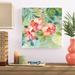 Bay Isle Home™ Hibiscus Garden III by Danhui Nai - Wrapped Canvas Painting Print Canvas in Green/Red | 20 H x 20 W x 1.25 D in | Wayfair