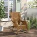 Canora Grey Leevon Outdoor Rocking Chair in White/Brown | 41 H x 29 W x 30 D in | Wayfair 44B0595417BC40EB9345BBFF0FC245DE