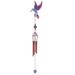 Arlmont & Co. Aeries Hummingbird Wind Chime Resin/Plastic/Copper in Indigo | 23 H x 4 W x 3 D in | Wayfair E95B03F2DB6E4E90A3238F5754C33058