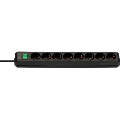 1159300018 Steckdosenleiste mit Schalter 8fach Schwarz Schutzkontakt 1 St. - Brennenstuhl Image
