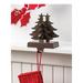 Sullivans Tree with Bell Metal Stocking Holder 7"H Brown - 5"L x 4"W x 7"H