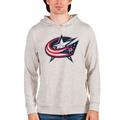 Men's Antigua Oatmeal Columbus Blue Jackets Absolute Pullover Hoodie