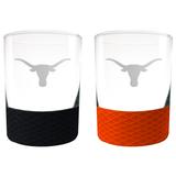 Texas Longhorns 14oz. Commissioner Rocks Glass Two-Piece Set