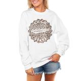 Women's Gameday Couture White Cal State Chico Wildcats Wild Side Perfect Crewneck Pullover Sweatshirt