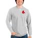 Men's Antigua Heathered Gray Boston Red Sox Reward Crewneck Pullover Sweatshirt