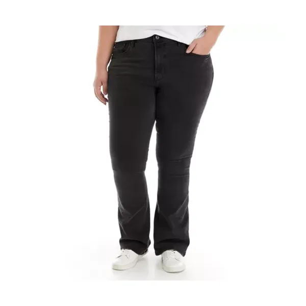 true-craft-womens-plus-size-high-rise-slim-cut-flared-jeans,-black,-20w/