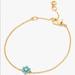 Kate Spade Jewelry | Kate Spade Myosotis Flower Bracelet Turquoise | Color: Blue/Gold | Size: Os
