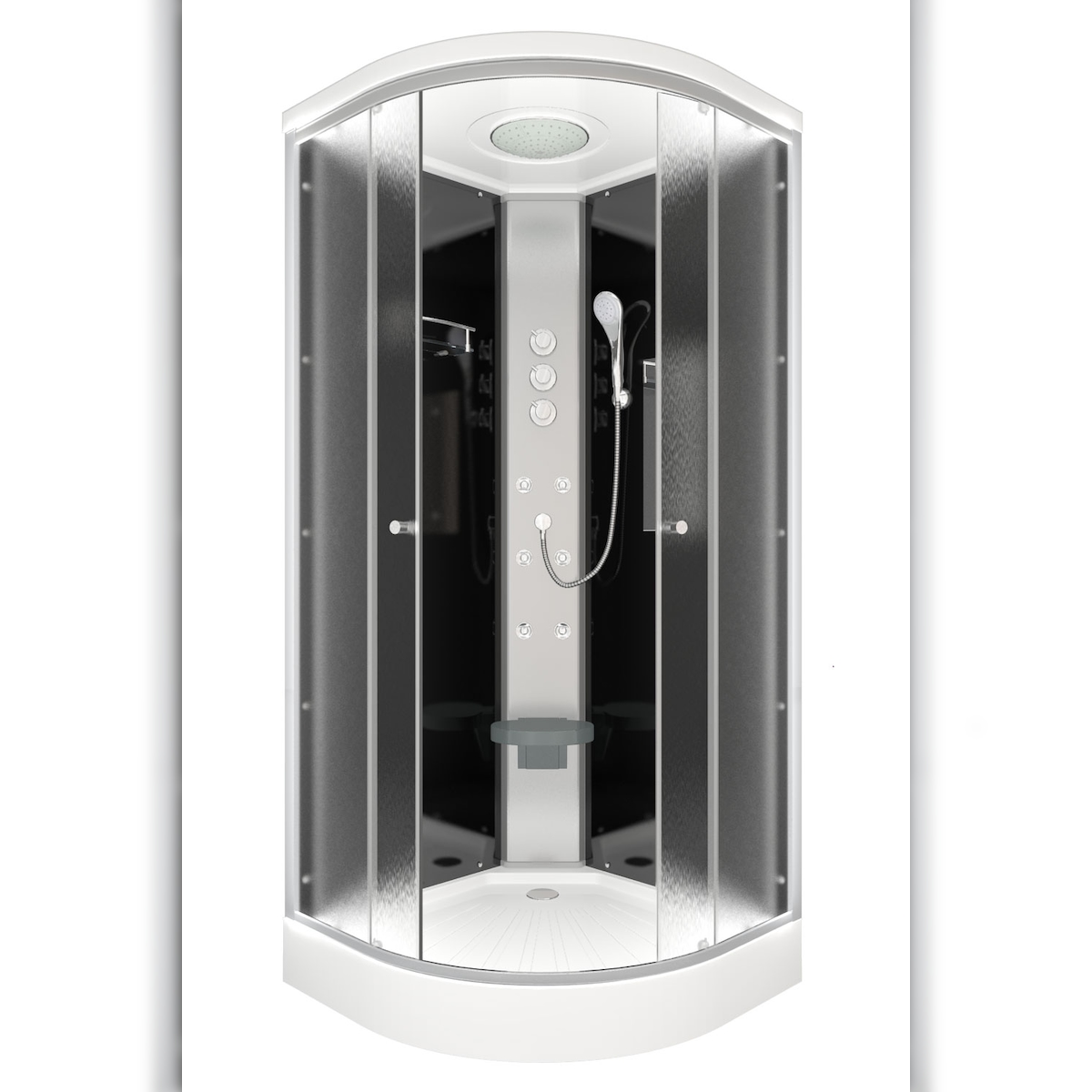 AcquaVapore Duschkabine Fertigdusche Dusche Komplettkabine D10-03M1 80x80 cm ohne 2K Scheiben Versiegelung Image