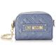 Love Moschino Women's Jc4016pp1fla0 Shoulder Bag, Blue Denim, 15x19x4