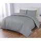 Super King Size Duvet Cover Set, 1000 TC 3 Pc Quilt Cover, Light Grey Bedding Set, Cotton Duvet Covers, (1 Duvet Cover Super King Size, 2 Pillowcases), Soft Egyptian Cotton Bedding