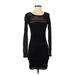 Forever 21 Casual Dress - Bodycon: Black Print Dresses - Women's Size Small