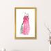 East Urban Home Fuschia Feathers by Albina Bratcheva - Wrapped Canvas Print Canvas, Cotton in Green/Pink/White | 24" H x 16" W x 1" D | Wayfair