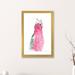 East Urban Home Fuschia Feathers by Albina Bratcheva - Wrapped Canvas Print Canvas, Cotton in Green/Pink/White | 32" H x 24" W x 1" D | Wayfair