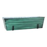 Gracie Oaks Paxtonia Galvanized Steel Window Box Planter Metal in Blue | 9.75 H x 35.25 W x 11.25 D in | Wayfair F2638797585548158F391D40215AD2DC