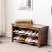 Red Barrel Studio® Shoe Storage Bench Wood/Bamboo in Brown | 16.5 H x 31.5 W x 12.6 D in | Wayfair 501D72089128419681FA1D10276D8A35