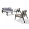 Salon de jardin 5 places en aluminium gris anthracite