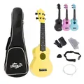 Ukulele en ABS à 4 cordes 21 pouces kits complets salariés hawaïenne acoustique colorée pour