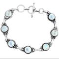 Free People Jewelry | 925 Sterling Silver Moonstone Gemstone Bracelet | Color: Silver | Size: Os