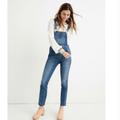 Madewell Jeans | Madewell Jansing Wash Skinny Denim Jean Overalls Sz Large | Color: Blue | Size: L