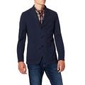 HKT by Hackett London Men's Hkt GMD Cott Ssucker Blazer, Blue (Navy 595), 24 (Size: 40/Regular)