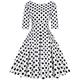 MINTLIMIT Women's Audrey Hepburn Vintage Style Rockabilly Cocktail Swing Dress,Black,S