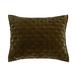 Rosdorf Park Annita Solid Quilted Faux Silk Velvet Romantic Western Decorative Pillow Sham in Brown | 21 H x 27 W in | Wayfair