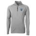 Men's Cutter & Buck Gray Columbia University Big Tall Adapt Eco Knit Quarter-Zip Pullover Jacket