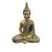 Bungalow Rose Imari Sitting Buddha Sculpture Resin in Yellow | 13 H x 5 W x 9 D in | Wayfair 80398E498FE248ABAB2F29C30DF40D10