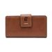 Women's Fossil Brown Charlotte 49ers Leather Logan RFID Tab Clutch