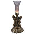 Meyda Lighting Twin Cherub Pond Lily 12 Inch Accent Lamp - 12502