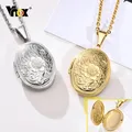 Vnox – collier à pendentif monogramme en forme de cœur pour femmes et hommes collier en acier